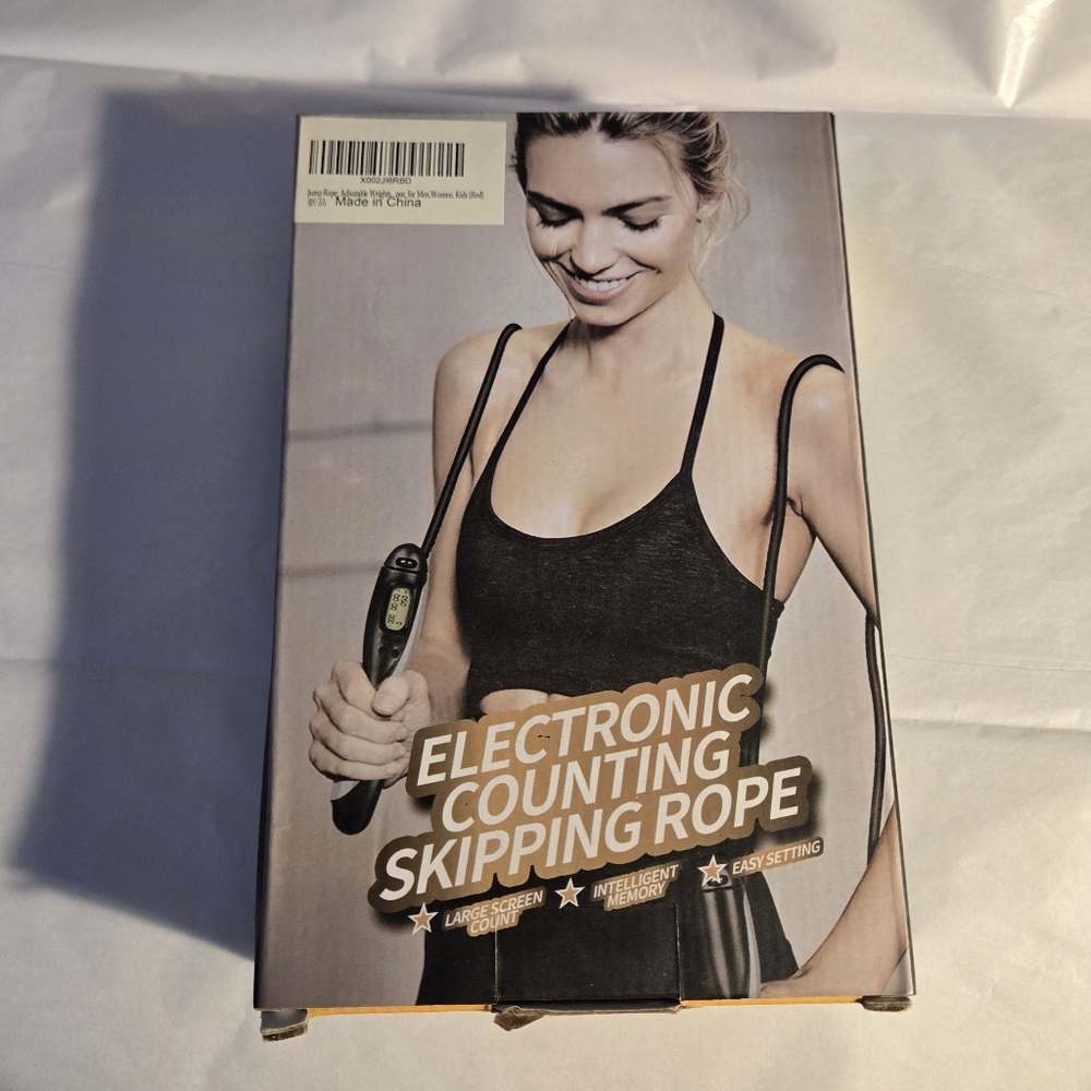 Electronic Counting Skipping Rope - Black/Orange